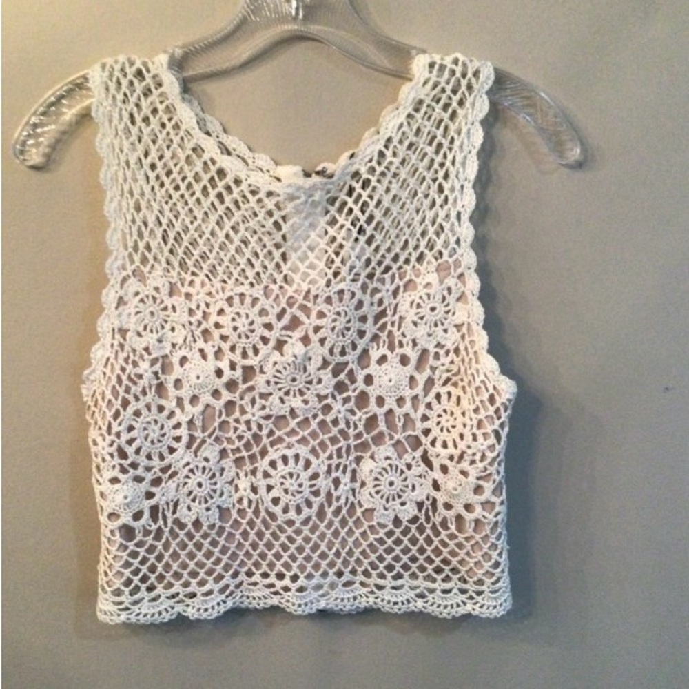 Alice + Olivia Crochet Lace Top- Size Small